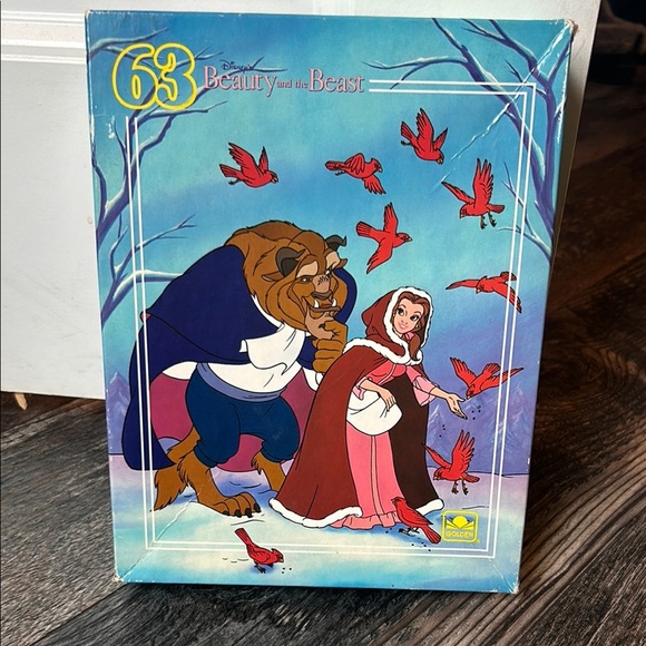 Vintage 1991 Disney Beauty and the Beast 63 Piece Puzzle Ages 4 to 7 - Picture 1 of 6
